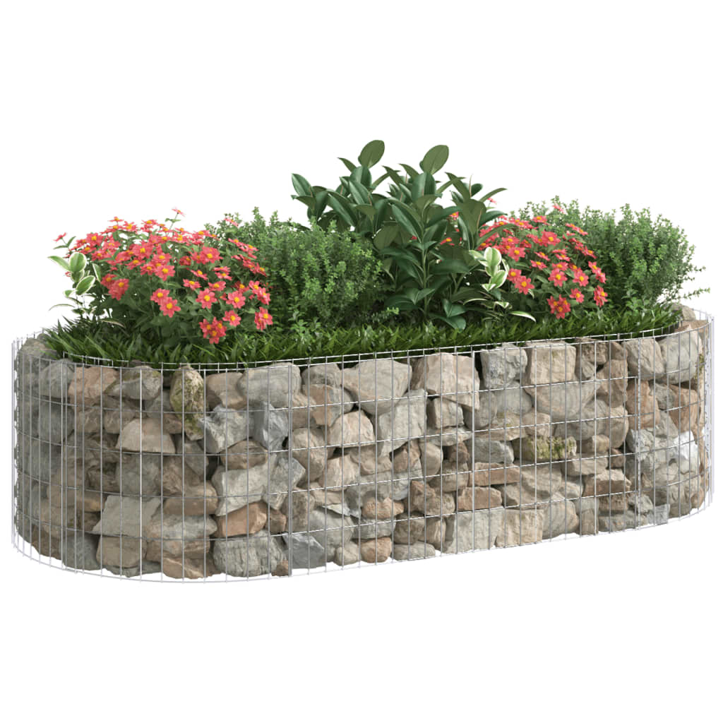 Vidaxl Gabion Planter elevado 200x100x50 cm de hierro galvanizado