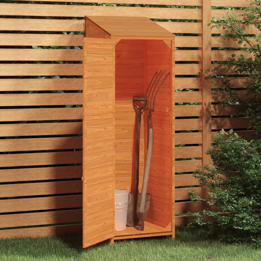 Vidaxl Garden Shed 55x52x174.5 cm de pino sólido marrón