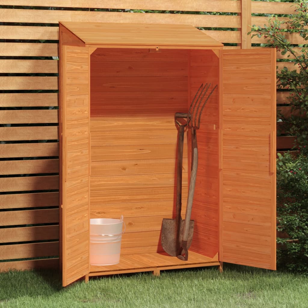 Vidaxl Garden Shed 102x52x174.5 cm de pino sólido marrón