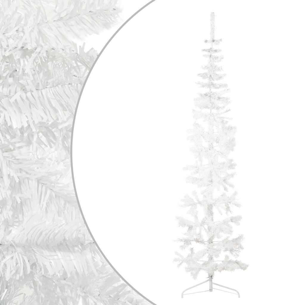Vidaxl Kunstkerstboom Half con blanco estándar de 210 cm de 210 cm de blanco
