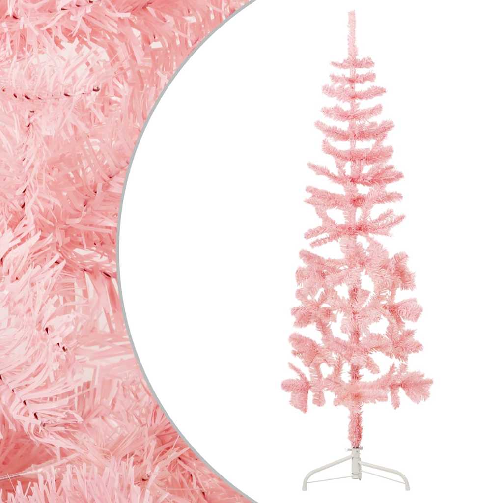 Vidaxl Kunstkerstboom mitad con rosa estrecho de 150 cm estándar