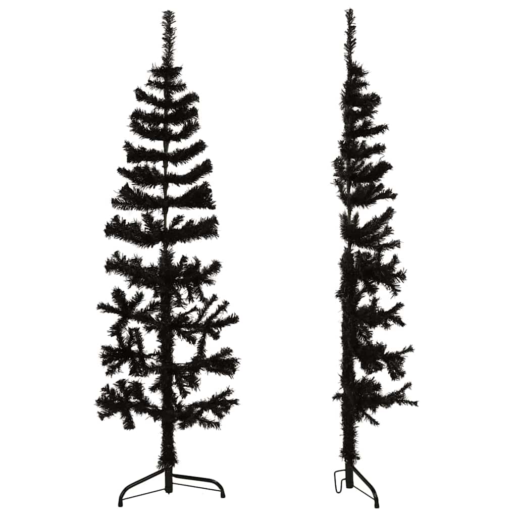 Vidaxl Kunstkerstboom metà con nero stretto standard 120 cm nero