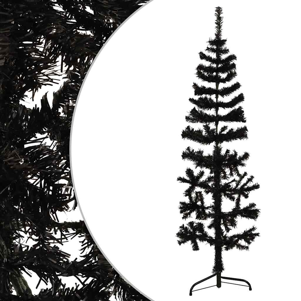 Vidaxl Kunstkerstboom metà con nero stretto standard da 150 cm nero