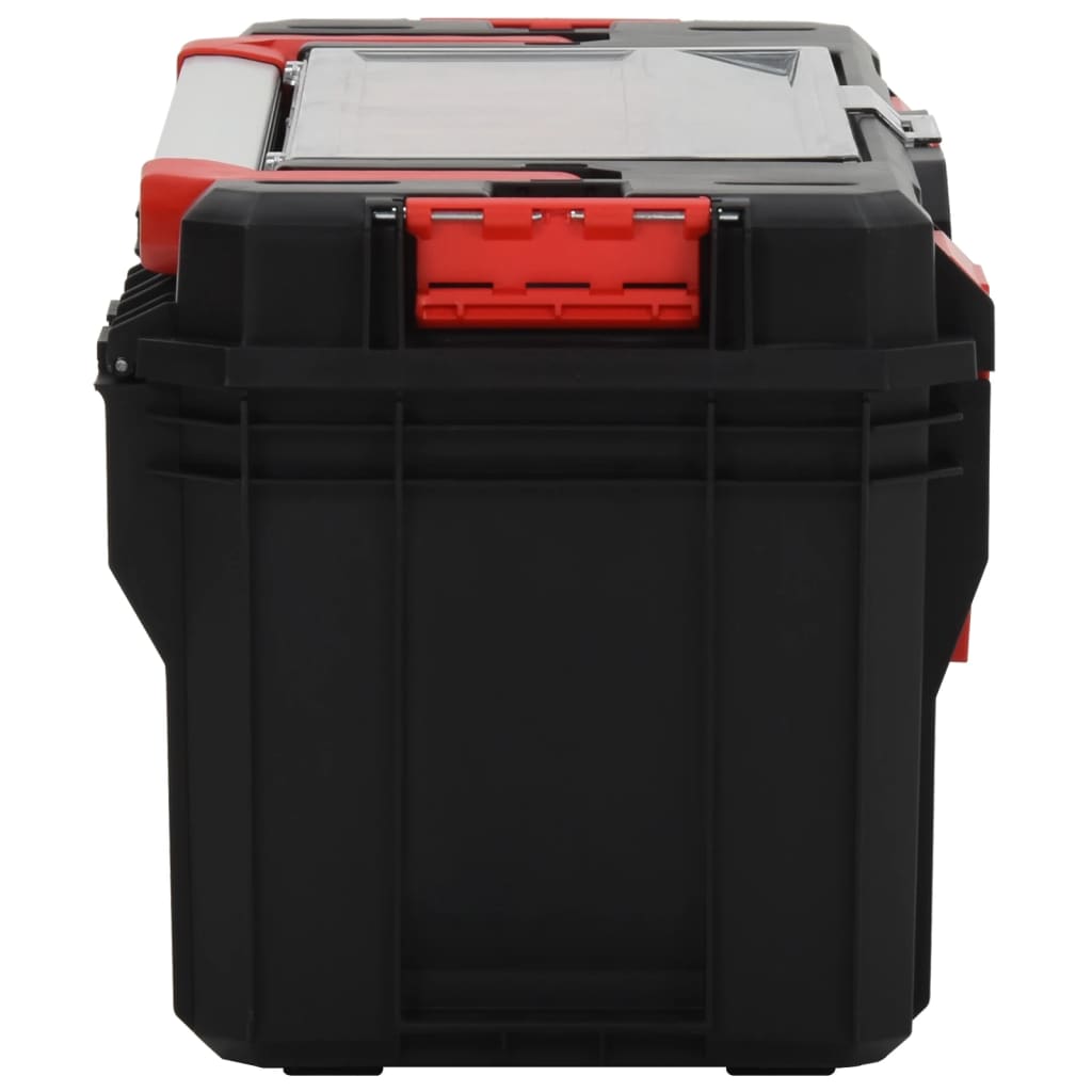 Vidaxl Toolbox 65x28x31.5 cm nero e rosso