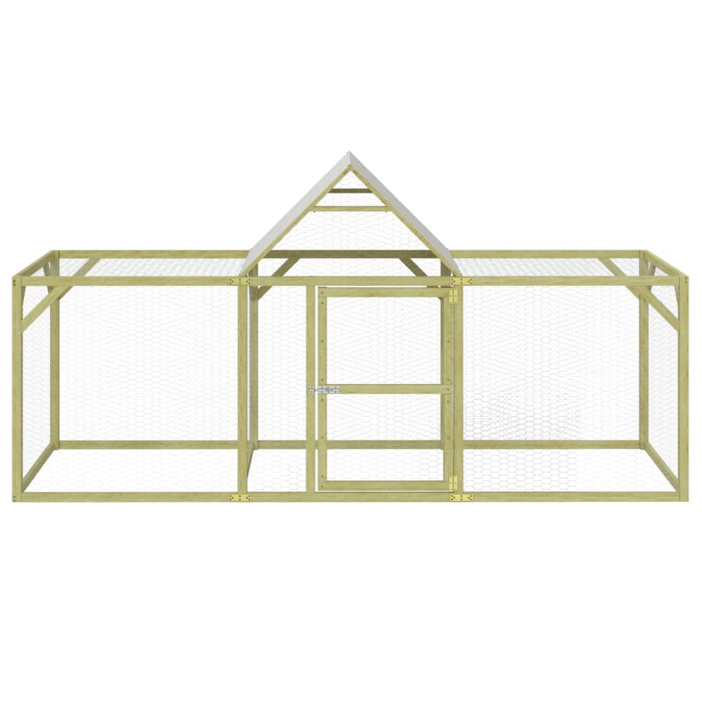 Vidaxl Chicken Coop 300x100x150 cm Pino sólido impregnado