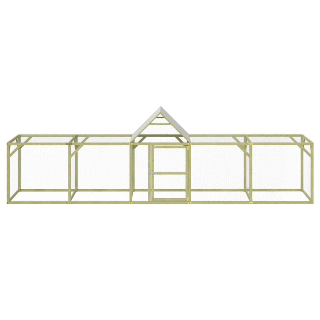 Vidaxl Chicken Coop 500x100x150 cm Pino sólido impregnado