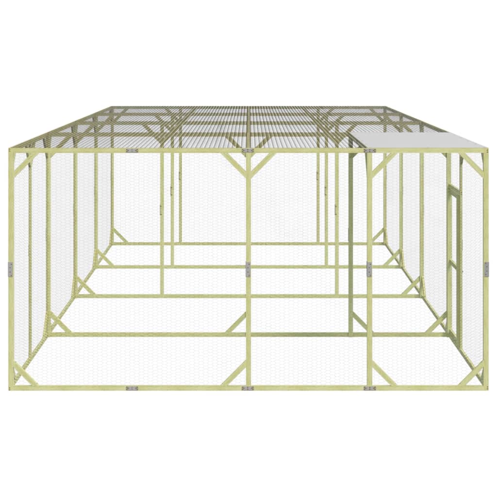 Vidaxl Chicken Coop 800x400x200 cm Pino sólido impregnado