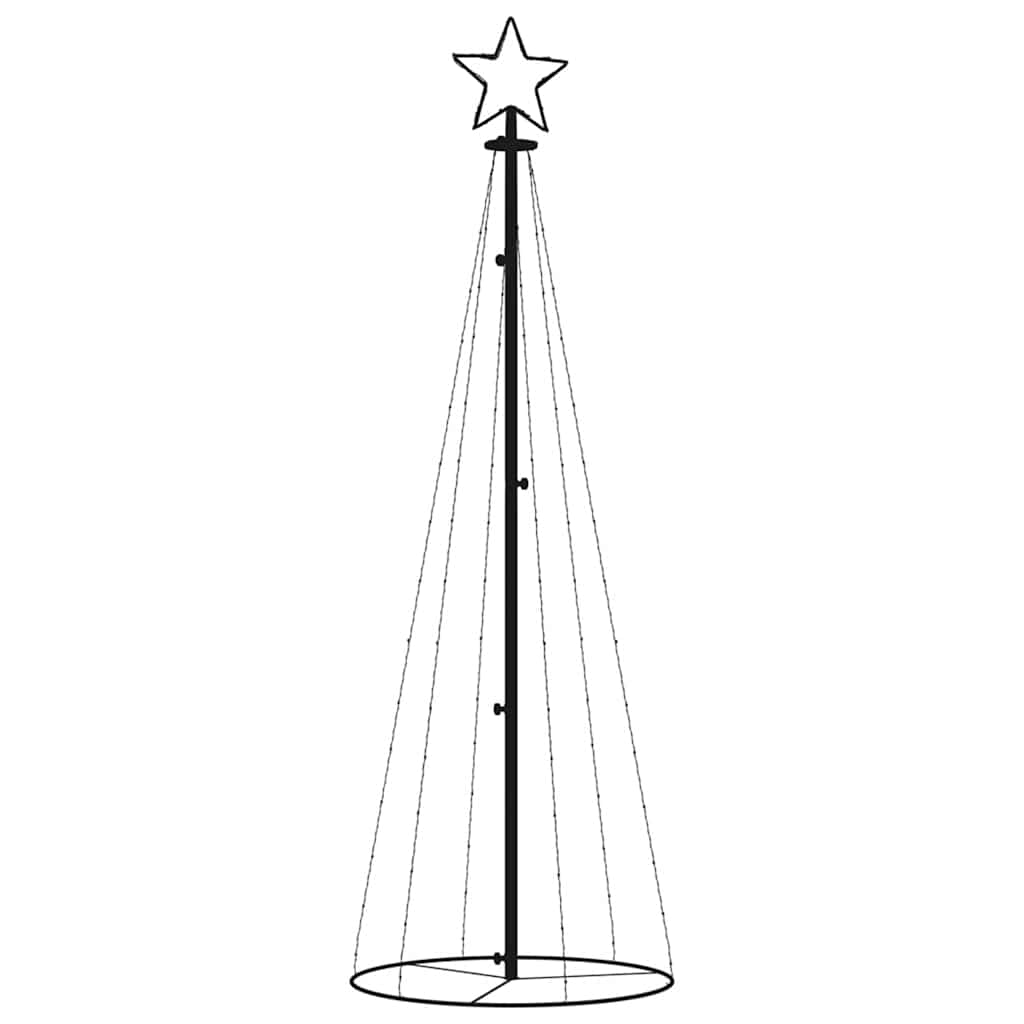 Vidaxl kegelkerstboom 108 led's 70x180 cm warmwit