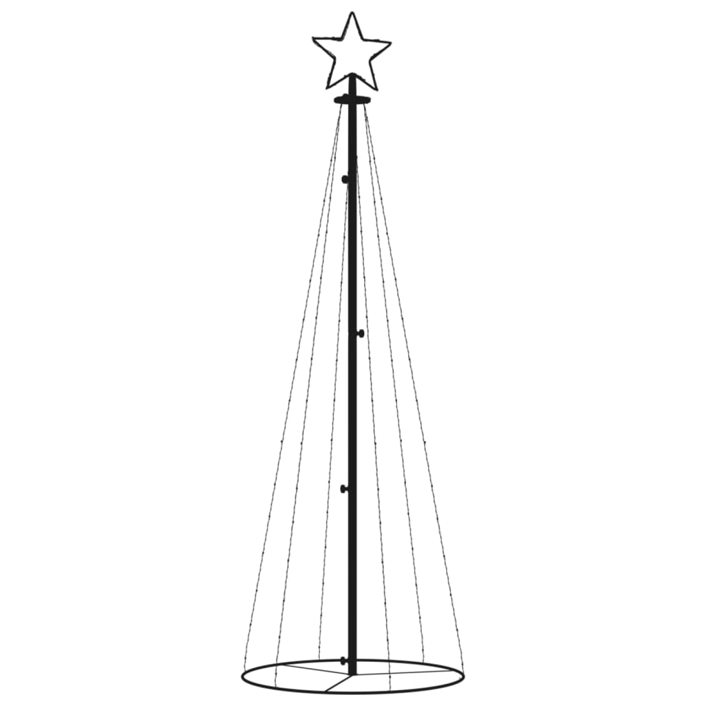 Vidaxl Kegelkerstboom 108 LED 70x180 cm blanco frío