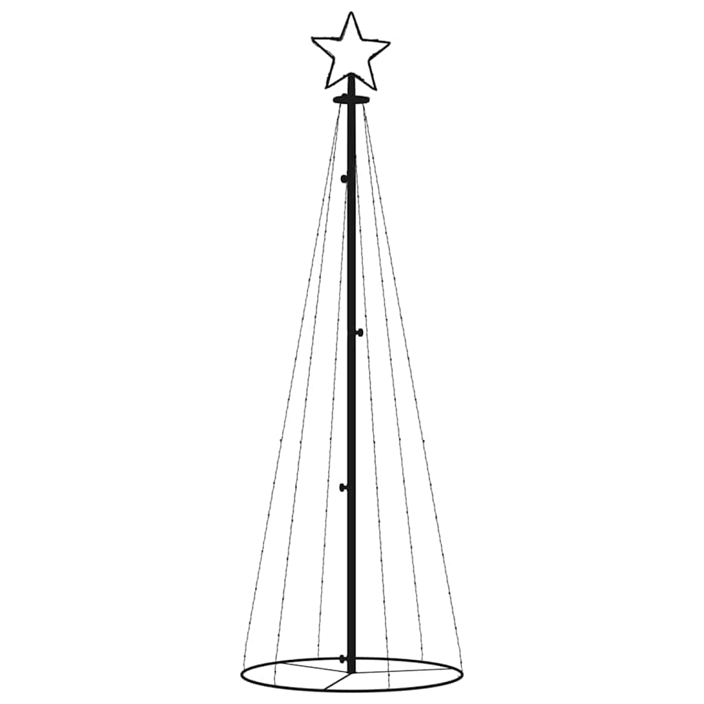 Vidaxl kegelkerstboom 108 led's 70x180 cm koudwit