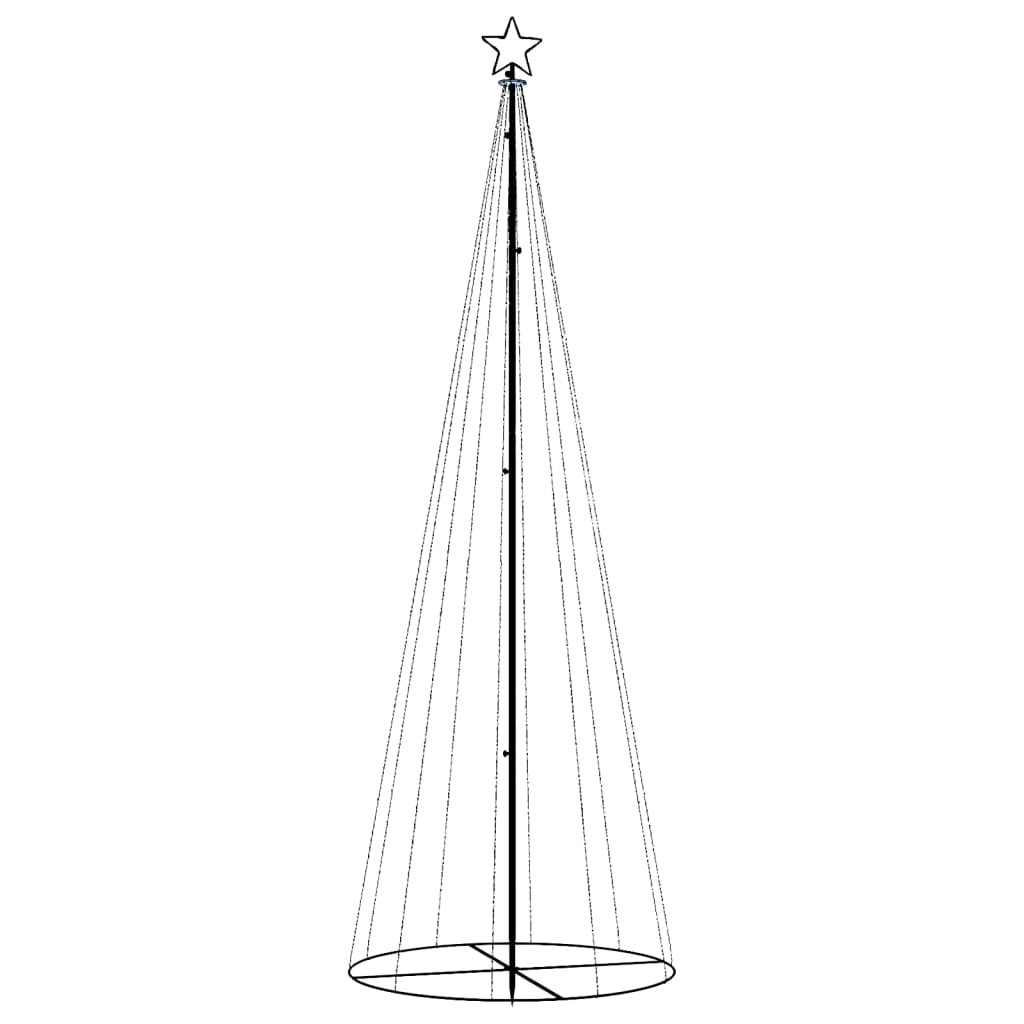 Vidaxl Kegelkerstboom 310 LED de 100x300 cm de blanco tibio