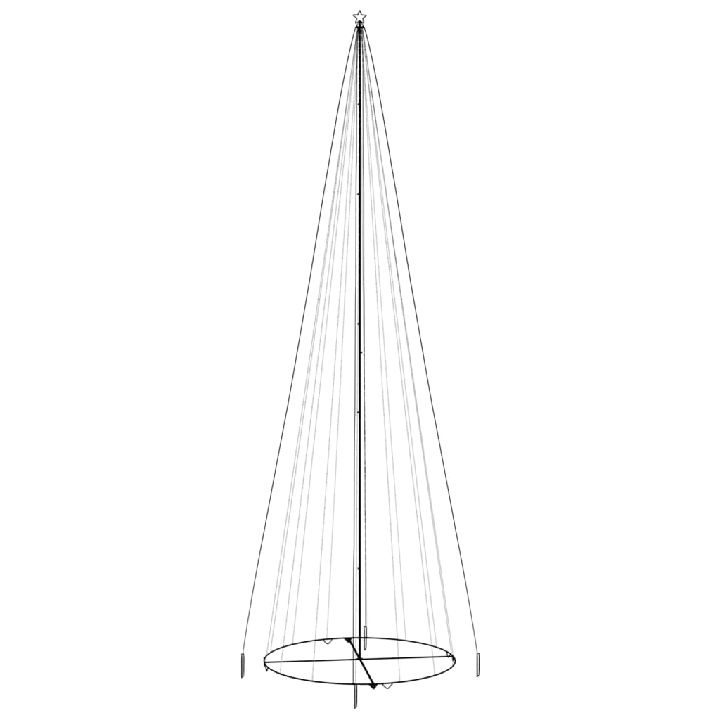 Vidaxl KegelkerstBoom 1134 LEDS Azul 230x800 cm