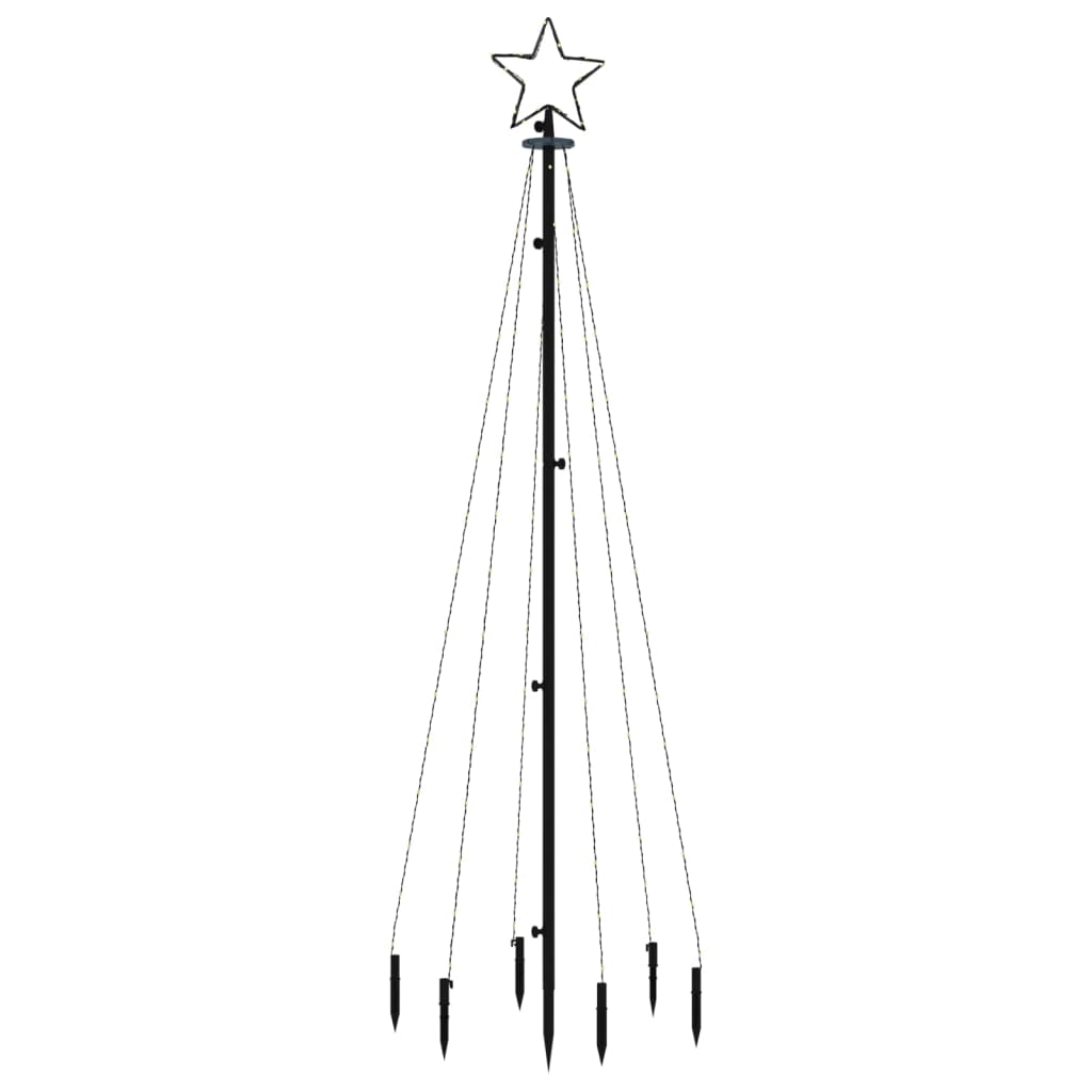 Vidaxl kerstboom met grondpin 108 led's koudwit 180 cm