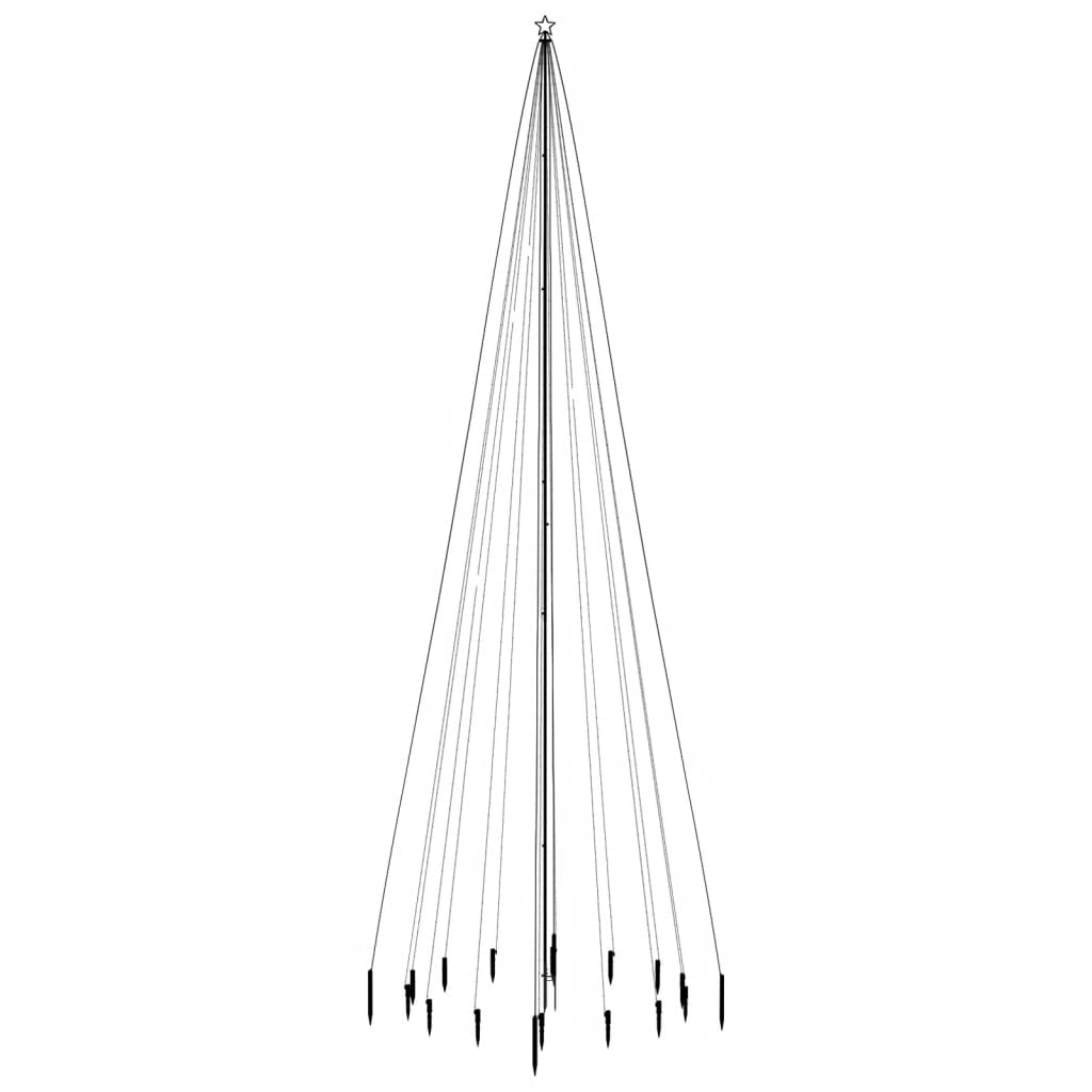 Vidaxl Tree di Natale con perno a terra 1134 LED BIANCO CREDDO 800 cm