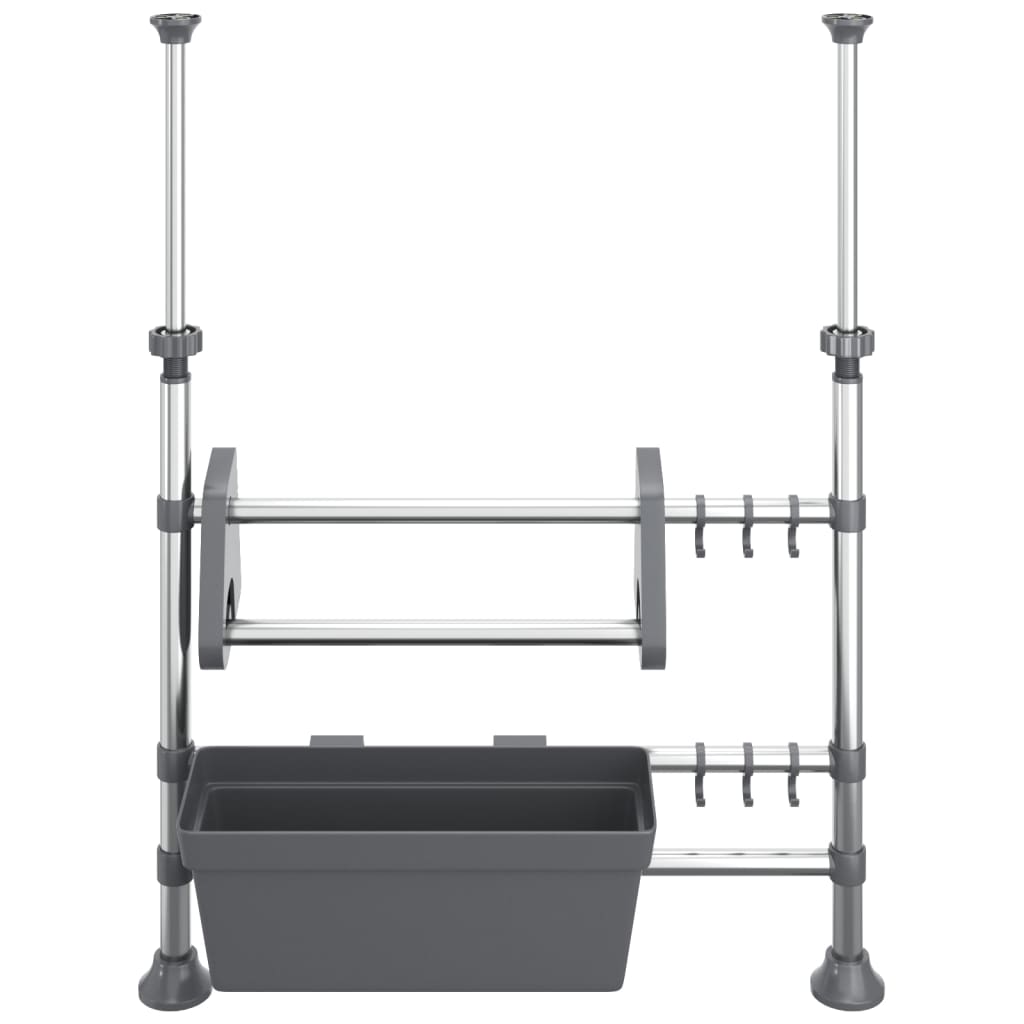 Vidaxx organizador de encimera ajustable de aluminio