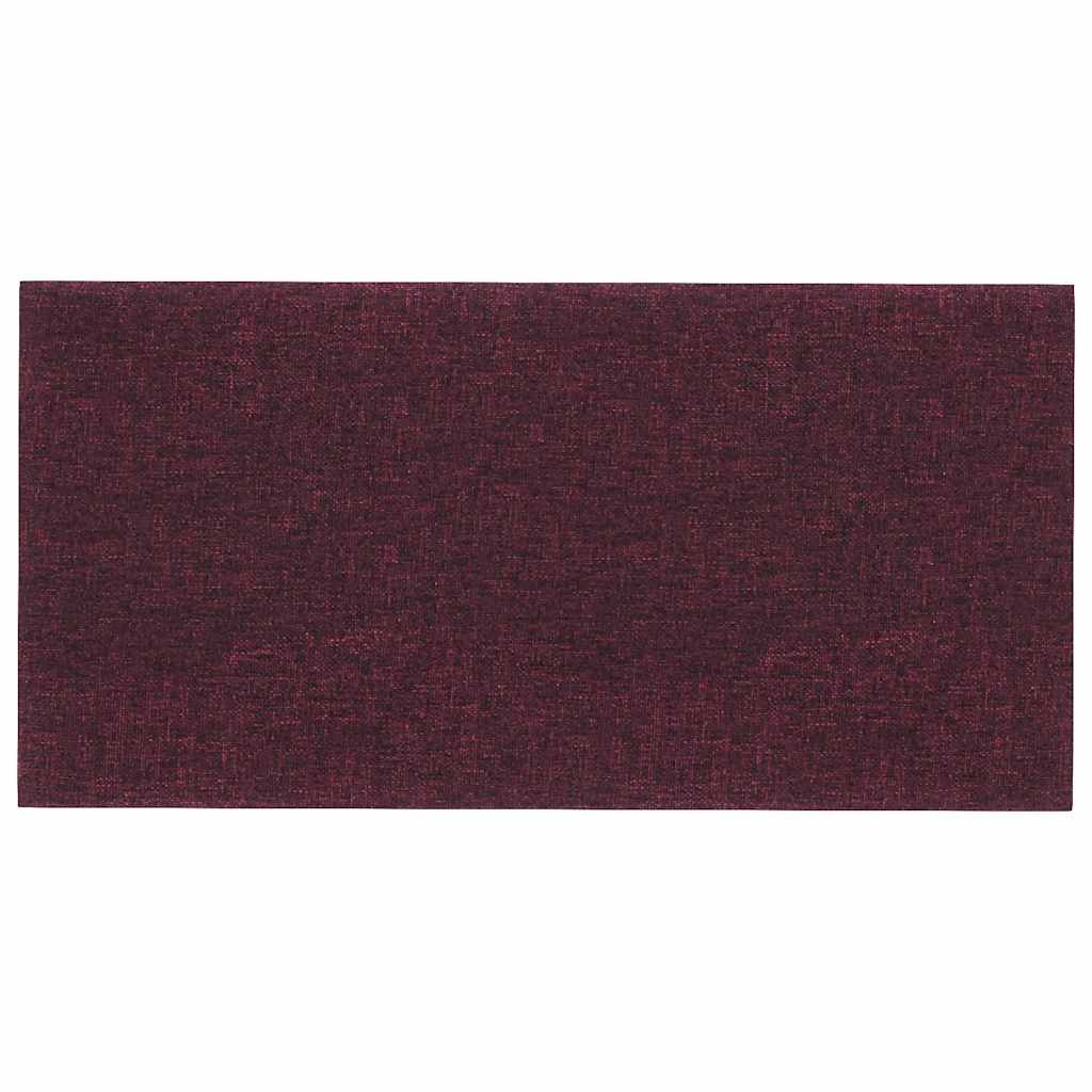 Paneles de pared Vidaxl 12 PCS 0.54 m² 30x15 cm de tela púrpura