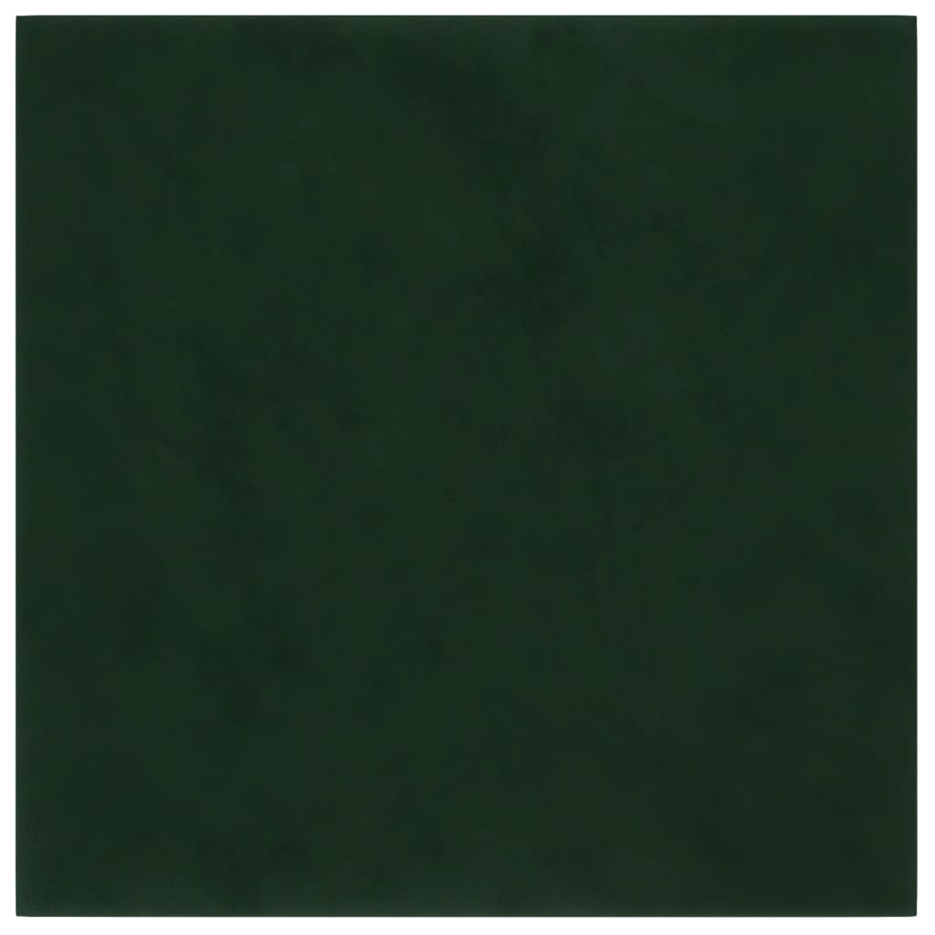 Paneles de pared Vidaxl 12 ST 1.08 m² 30x30 cm Velvet verde oscuro
