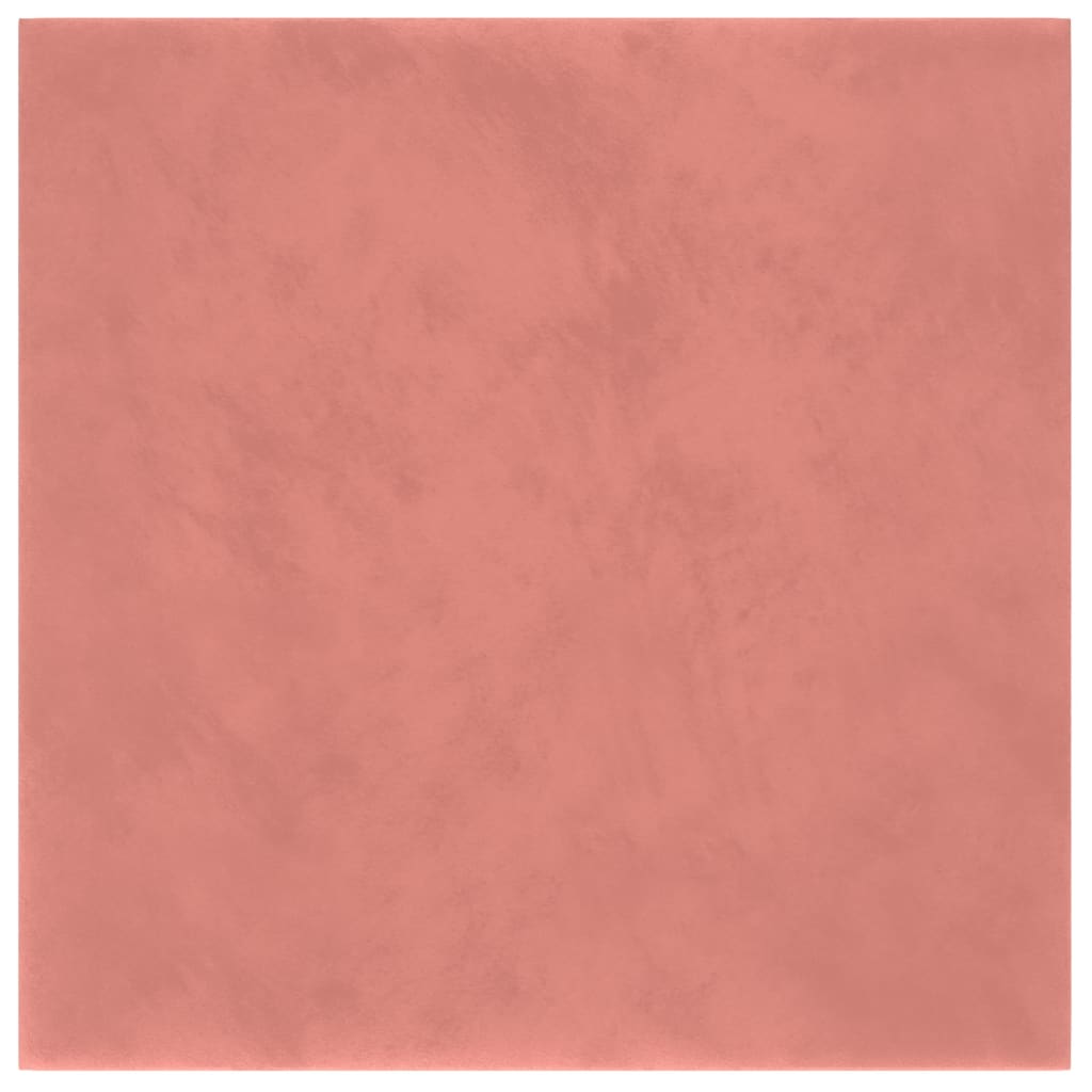 Paneles de pared Vidaxl 12 st 1.08 m² 30x30 cm de terciopelo rosa