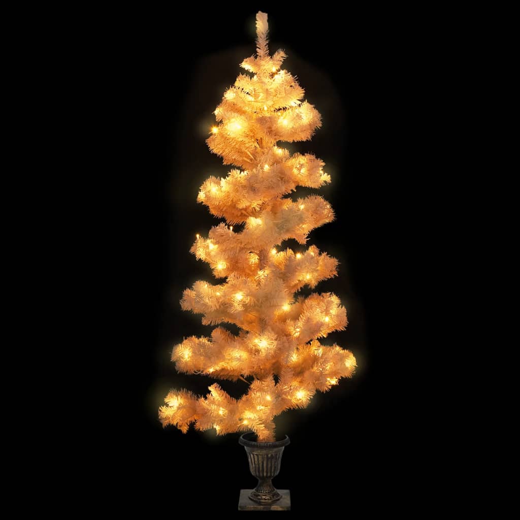 Vidaxl Kunstkerstboom con iluminación y potencia de 120 cm de PVC White