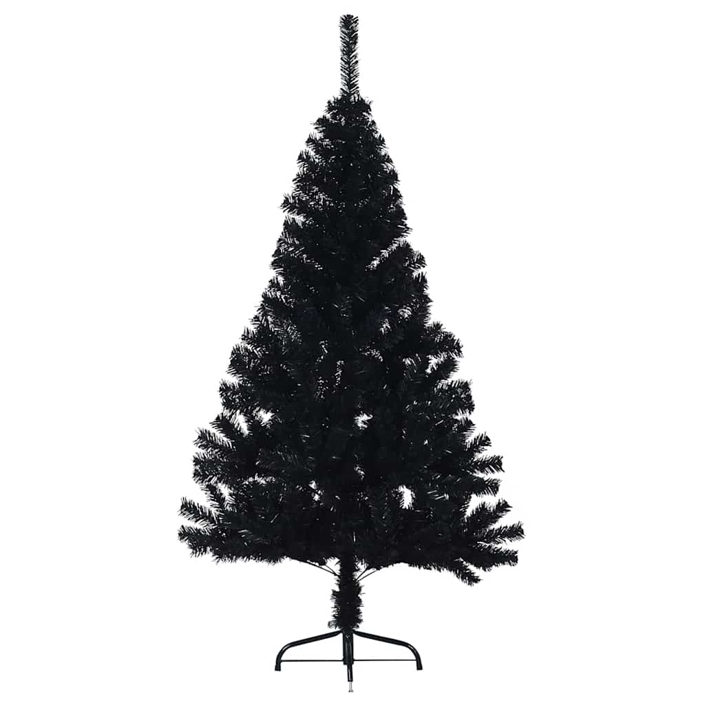Vidaxl Kunstkerstboom con metà standard e mezzo pvc nero