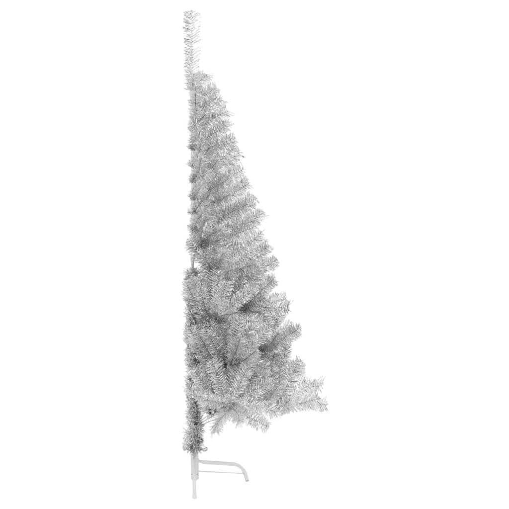 Vidaxl Kunstkerstboom Half con color plateado estándar de 120 cm de color plateado