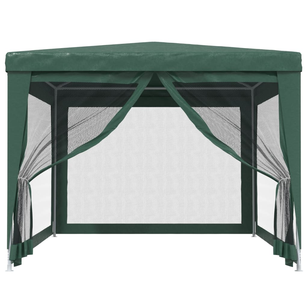 Tienda de fiesta Vidaxl con 4 paredes laterales de malla 3x4 M HDPE GREEN