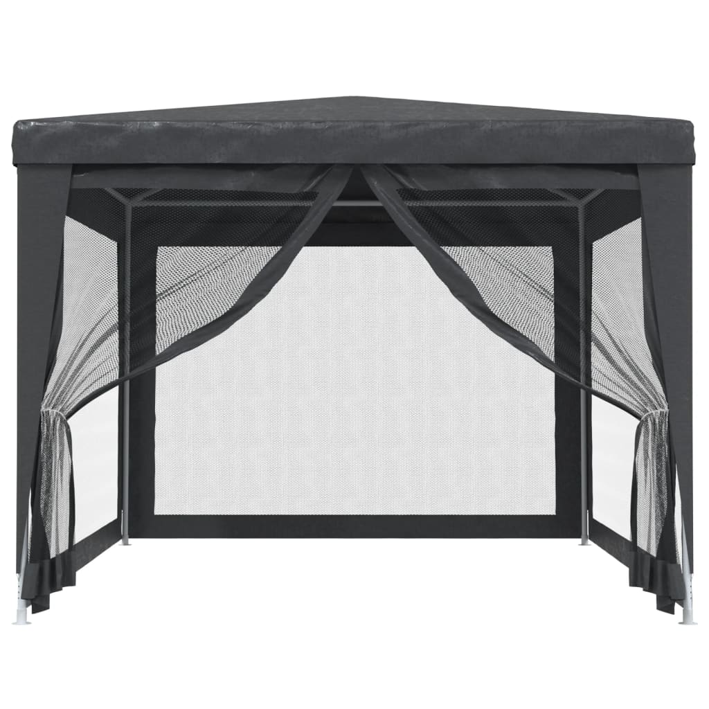 Tenda per feste Vidaxl con pareti laterali a 4 mesh 3x4 m HDPE antracite -Collorato