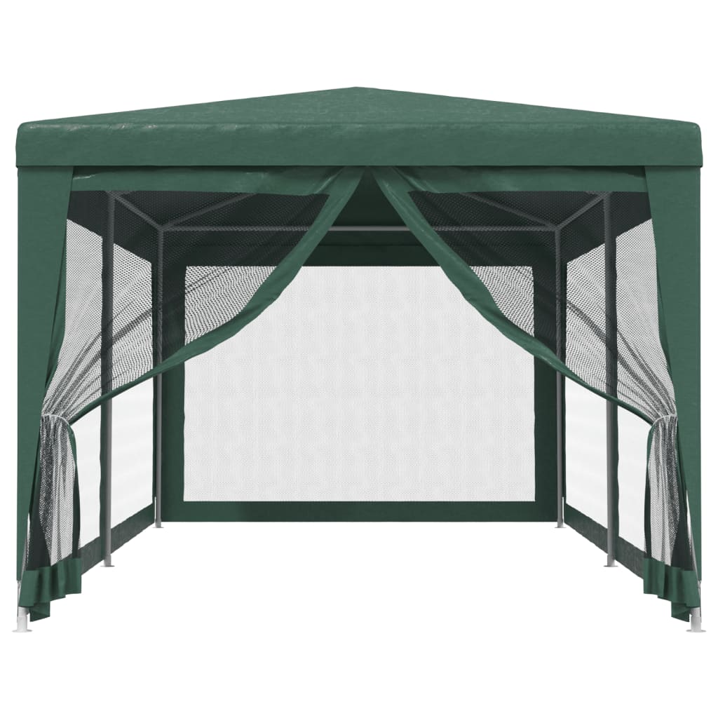 Tienda de fiesta Vidaxl con 6 paredes laterales de malla 3x6 M HDPE GREEN