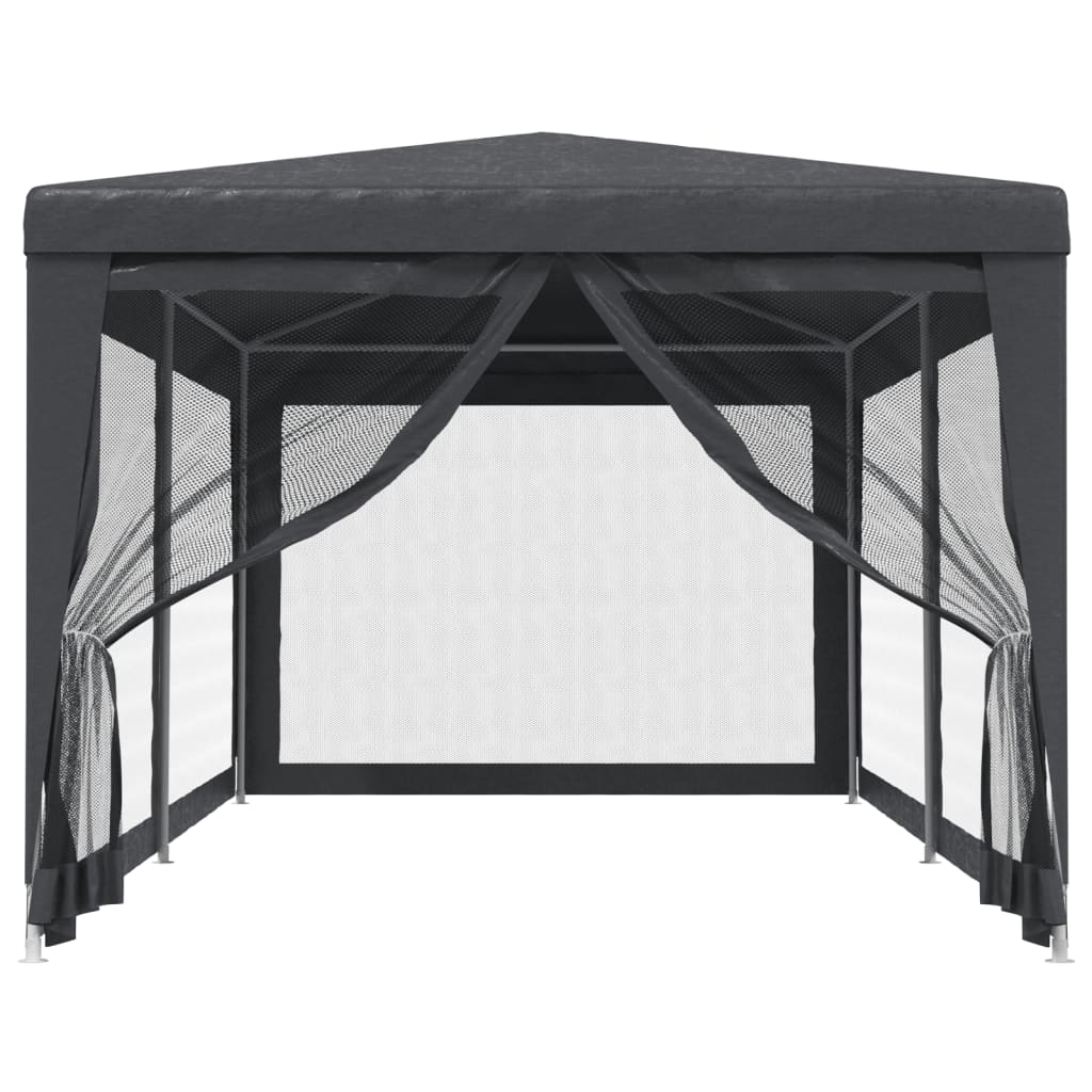 Tienda de fiesta Vidaxl con 6 paredes laterales de malla 3x6 M HDPE -Colorado