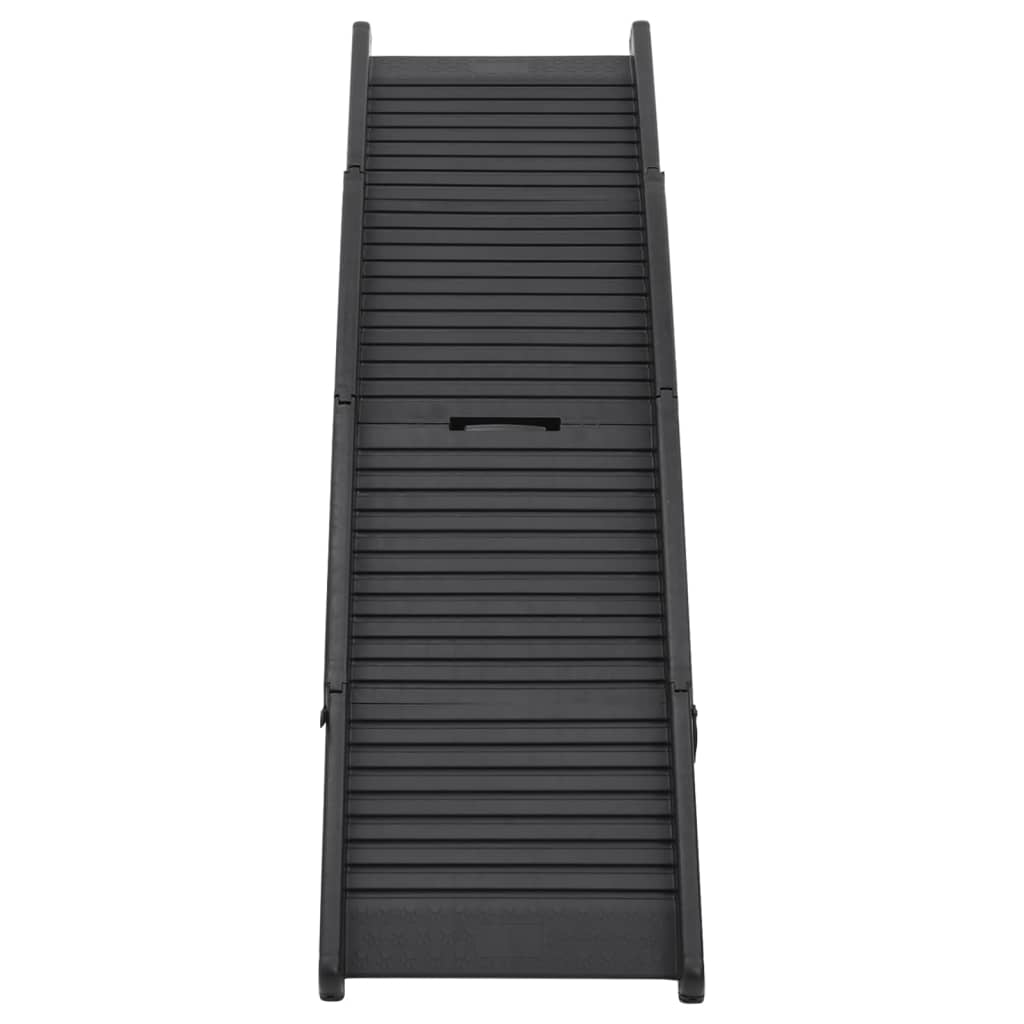 Vidaxl Pendiente de perro plegable 153x40x12.5 cm de plástico negro