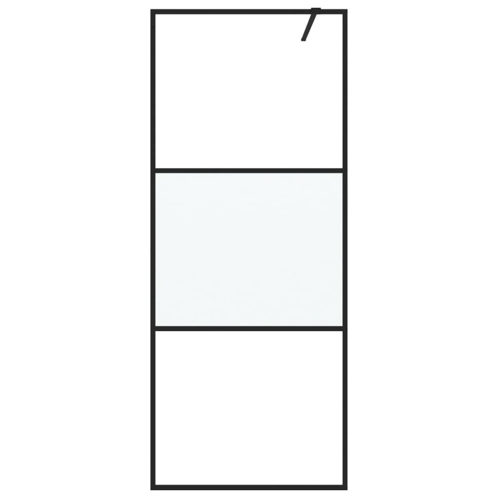 Vidaxl Walk-In Shower Mall 80x195 cm de vidrio ESG de medio matrimonio