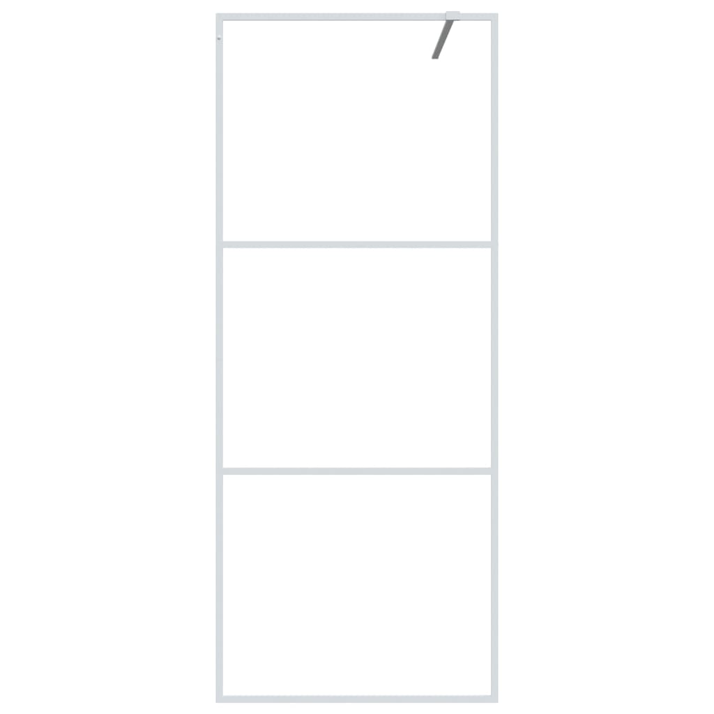 Vidaxl Walk-In Shower Wall 80x195 cm ESG Glass bianco