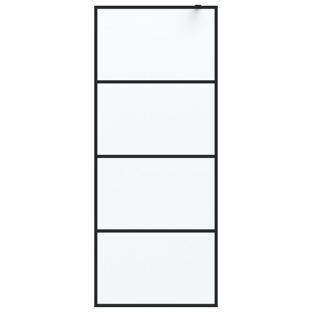 Vidaxl Walk-In Shower Mall 80x195 CM Mat ESG Glass Negro