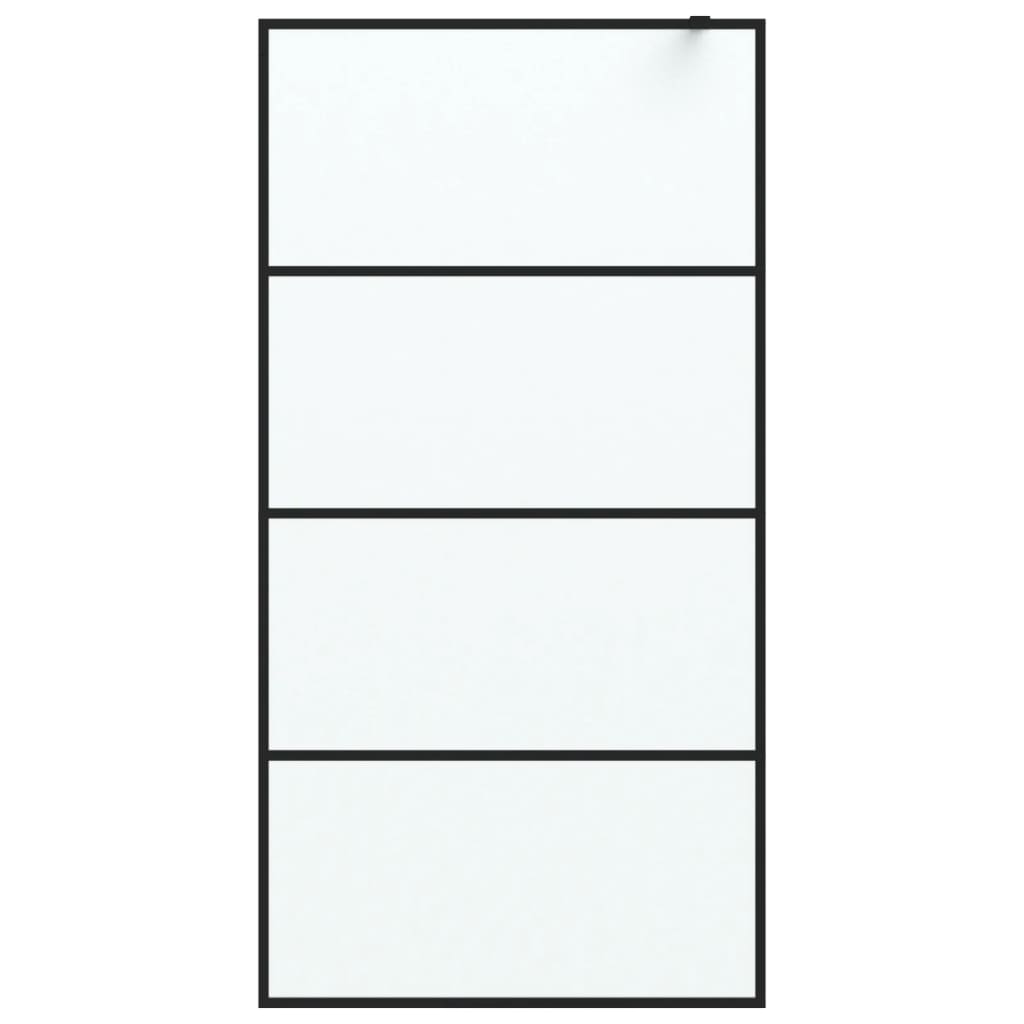 Vidaxl Walk-In Shower Mall 100x195 CM Matte ESG Glass Negro