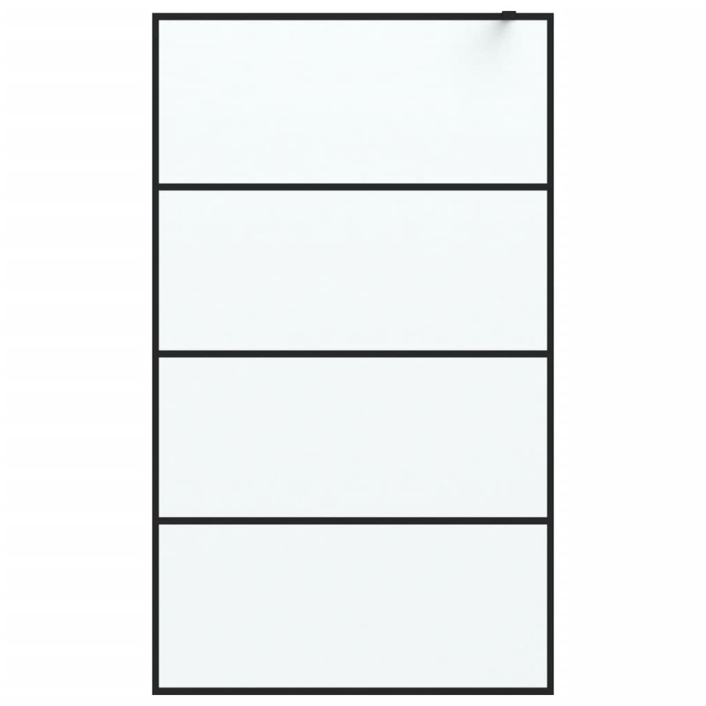 Muro de ducha Vidaxl 115x195 CM Mat ESG Glass Negro
