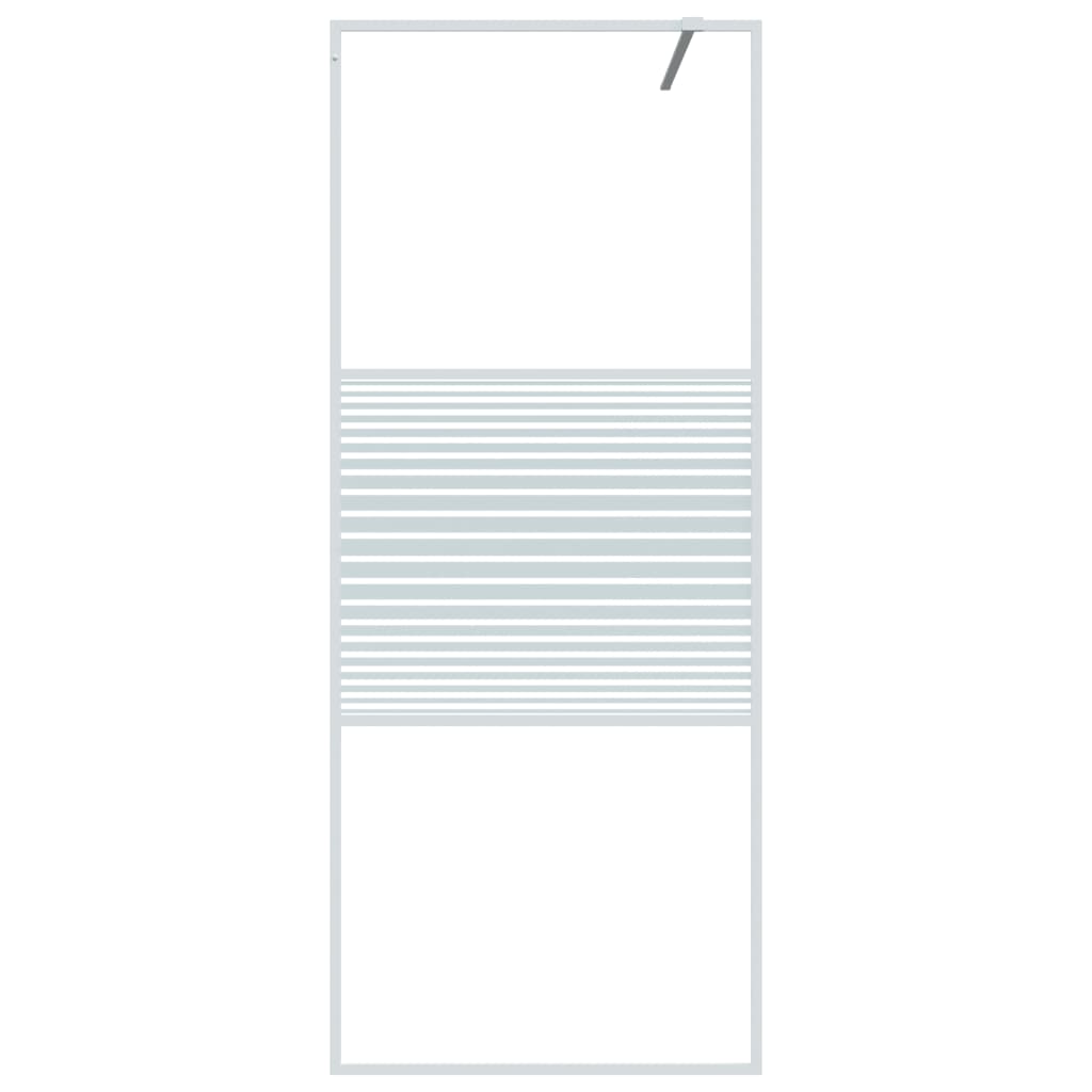 Vidaxl inloopdouchewand 80x195 cm transparant esg-glas wit