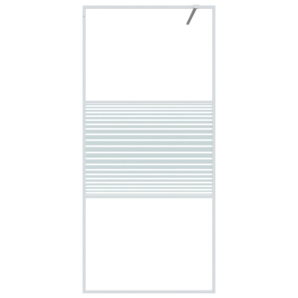 Vidaxl Walk-In Shower Mall 90x195 cm de vidrio ESG transparente blanco