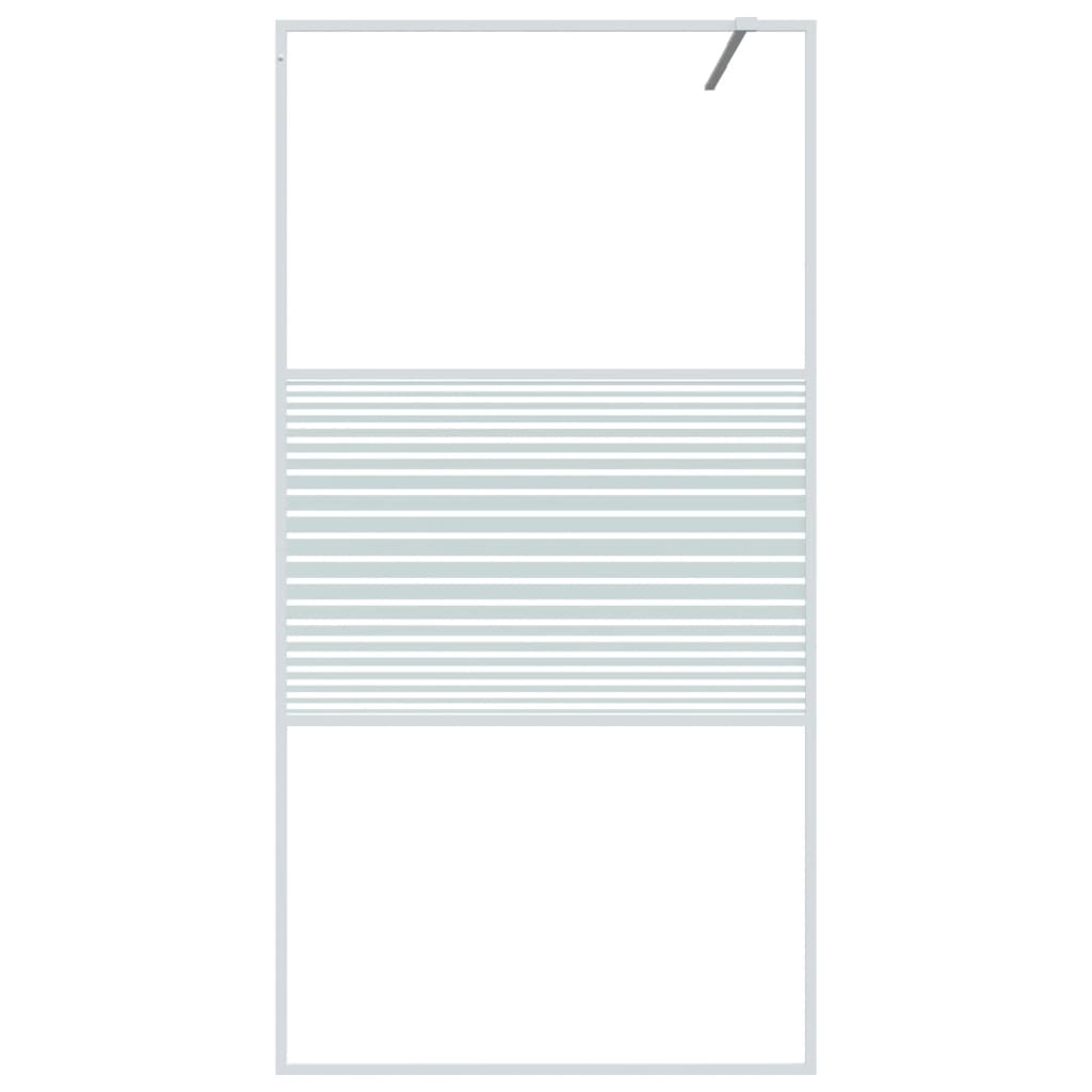 Vidaxl inloopdouchewand 100x195 cm transparant esg-glas wit