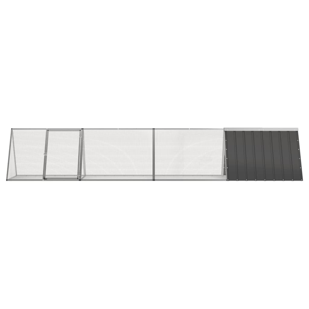 Conejera vidaxxl 403,5x80,5x71 cm acero galvanizado antracita
