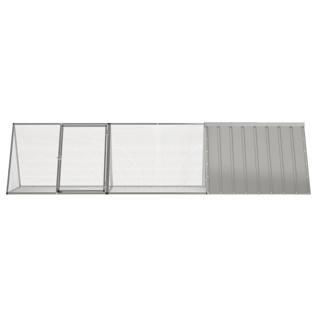 Gabbia per conigli Vidaxx grigia 302,5x80,5x71 cm in acciaio zincato