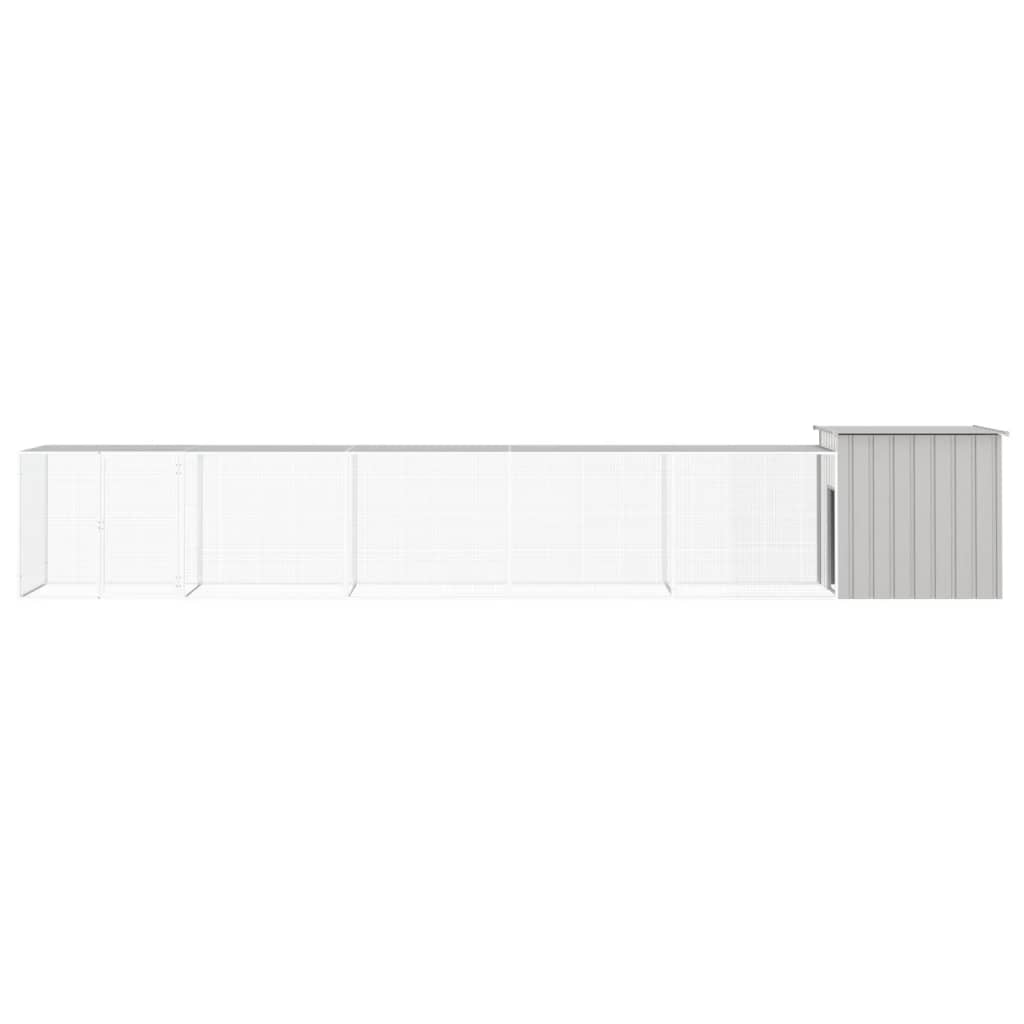 VidaXL Kippenhok 600x91x100 cm gegalvaniseerd staal grijs