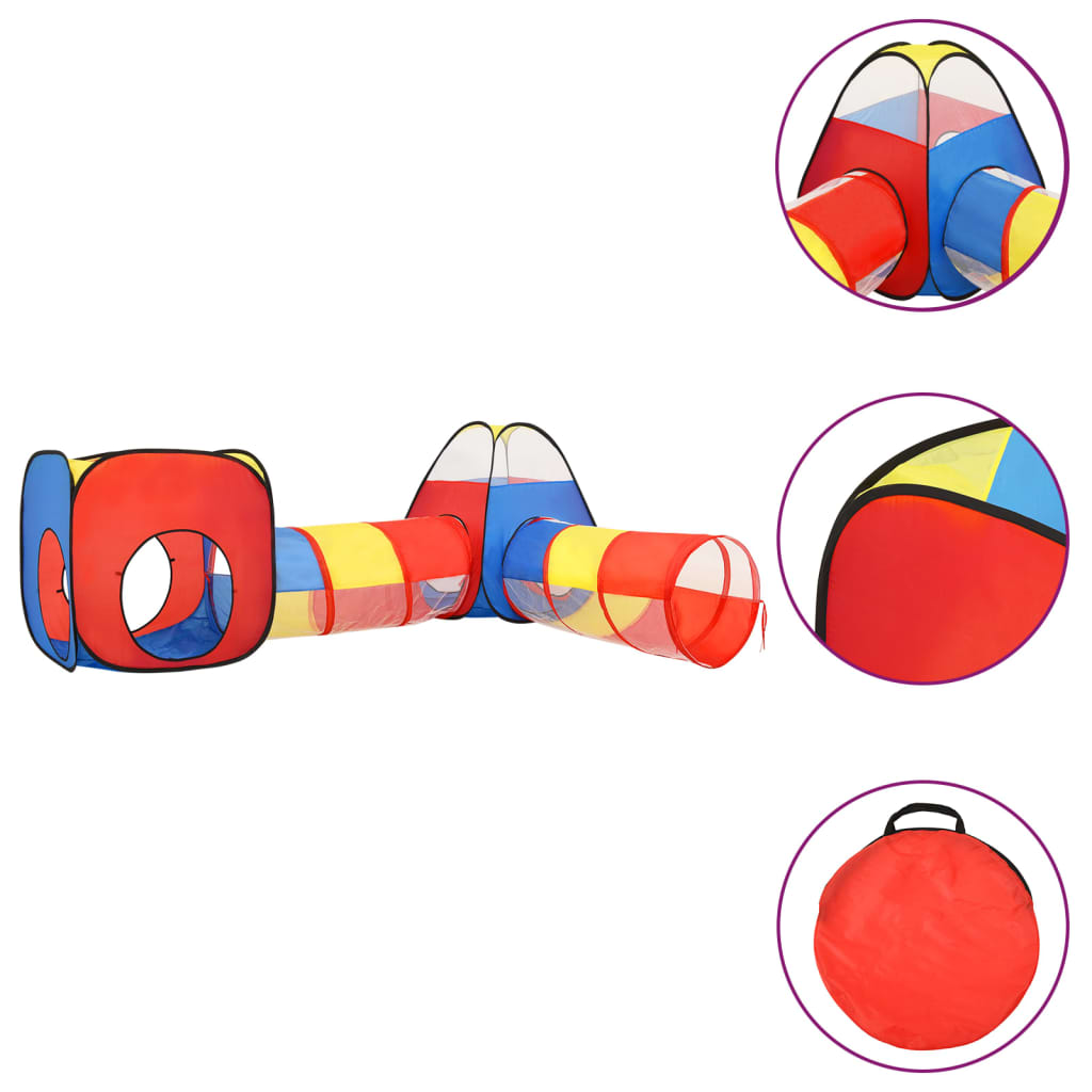 Tienda de juego para niños Vidaxl con 250 bolas 190x264x90 cm multi -columinado