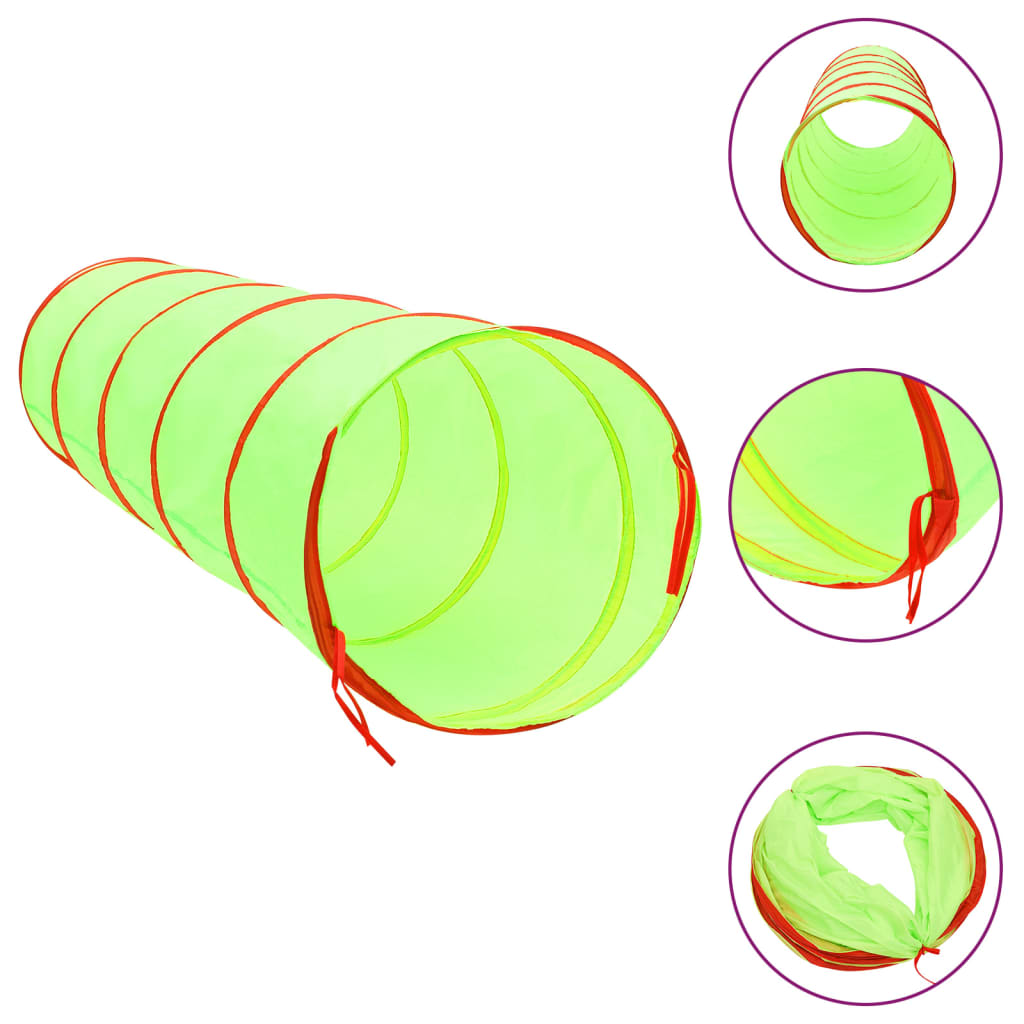 Vidaxl kinderspeeltunnel met 250 ballen 175 cm polyester groen