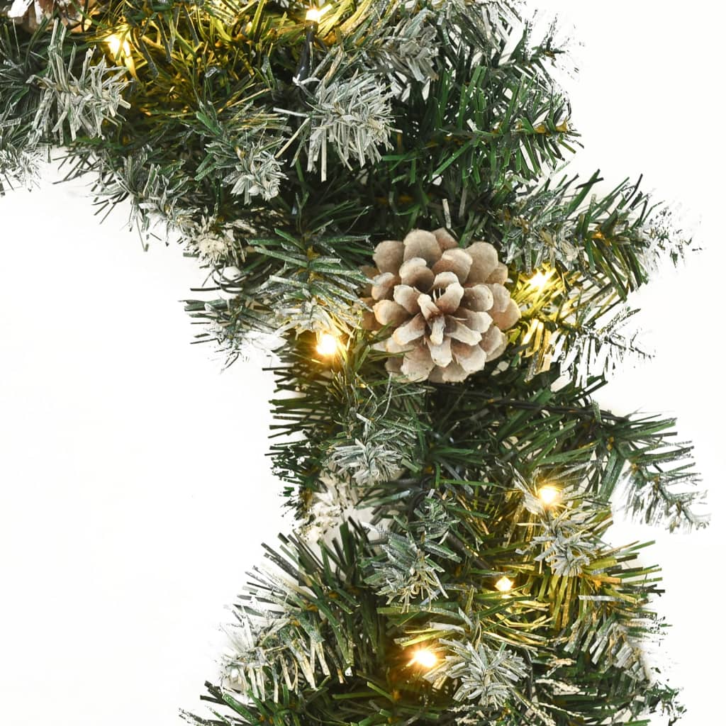 Vidaxl Christmas Greath con luci a LED 60 cm PVC Verde