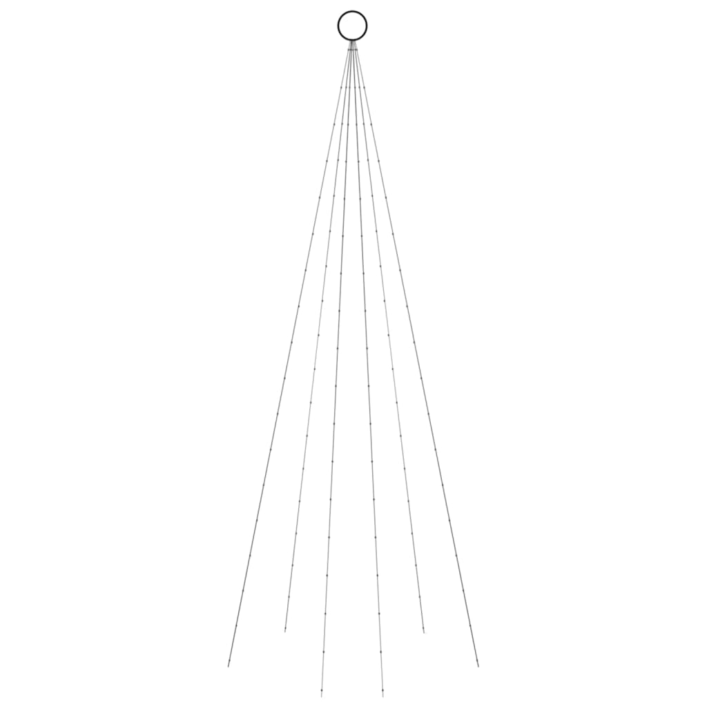 Vidaxl Flagpole Christmas Tree 108 LED Blu 180 cm