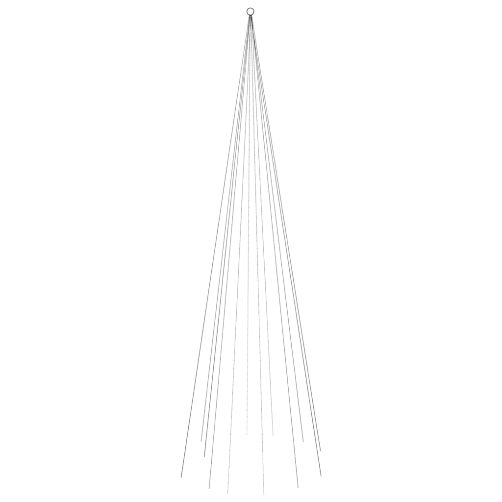 Vidaxl Flagpole Christmas Tree 732 LED Blu 500 cm