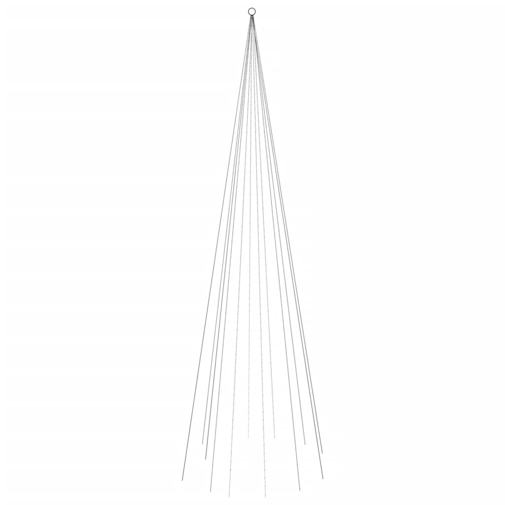 Vidaxl Vlaggenmast Tree di Natale 732 LED multicolore 500 cm