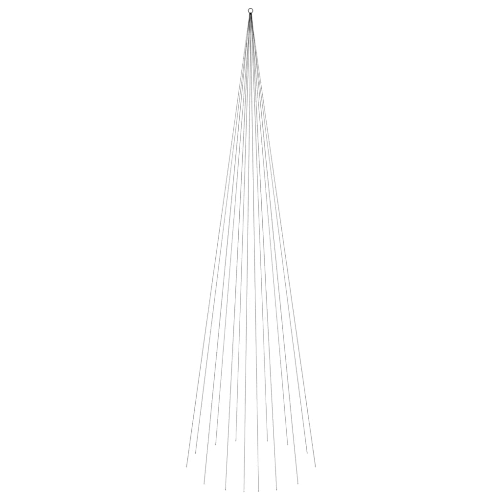 VidaXL asta árbol de Navidad 1134 LEDs blanco cálido 800 cm
