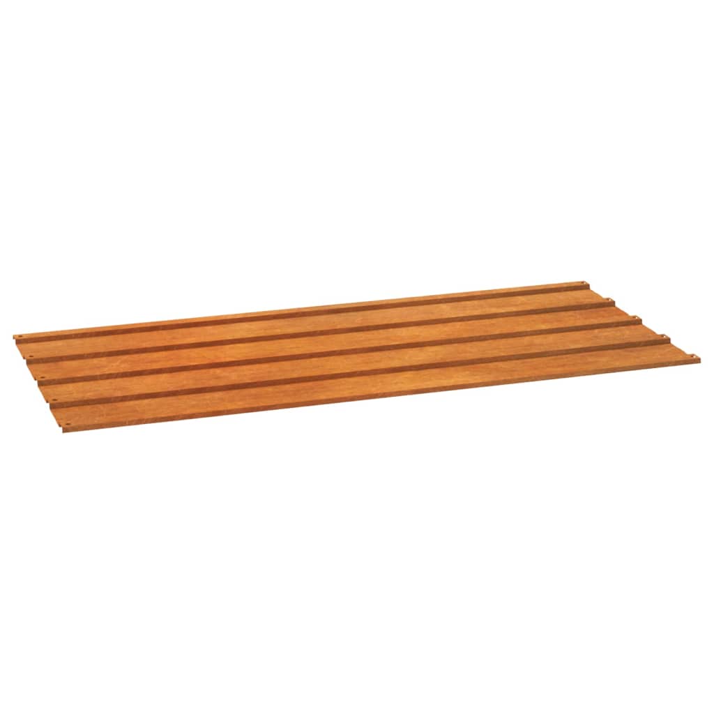 Paneles de techo Vidaxl 12 PCS 100x44 cm Corten Steel Rusty
