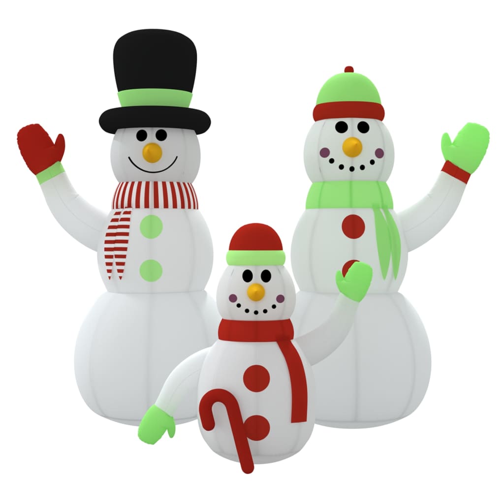 Vidaxl Snowman gonfiabile con LED 360 cm